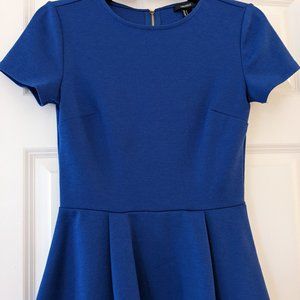 Blue Peplum Top